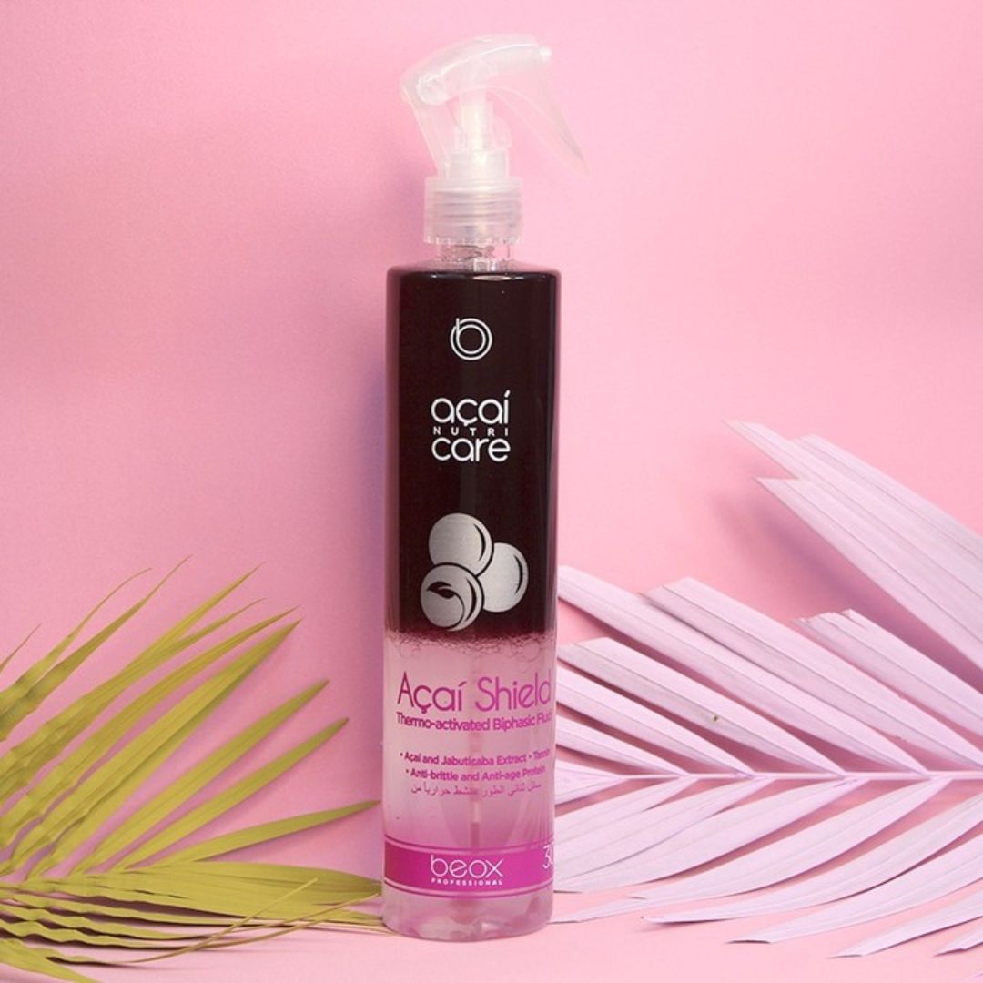 Termoprotector - Açaí Shield 300ml con múltiples beneficios.  ¡Apto para el método curly! . Funciona perfectamente en cabello rizado o liso.