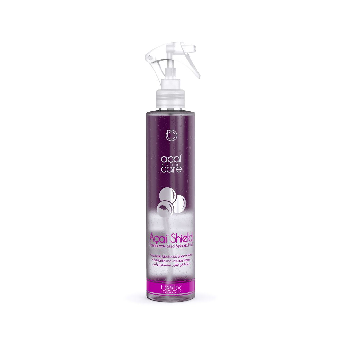 Termoprotector - Açaí Shield 300ml con múltiples beneficios.  ¡Apto para el método curly! . Funciona perfectamente en cabello rizado o liso.